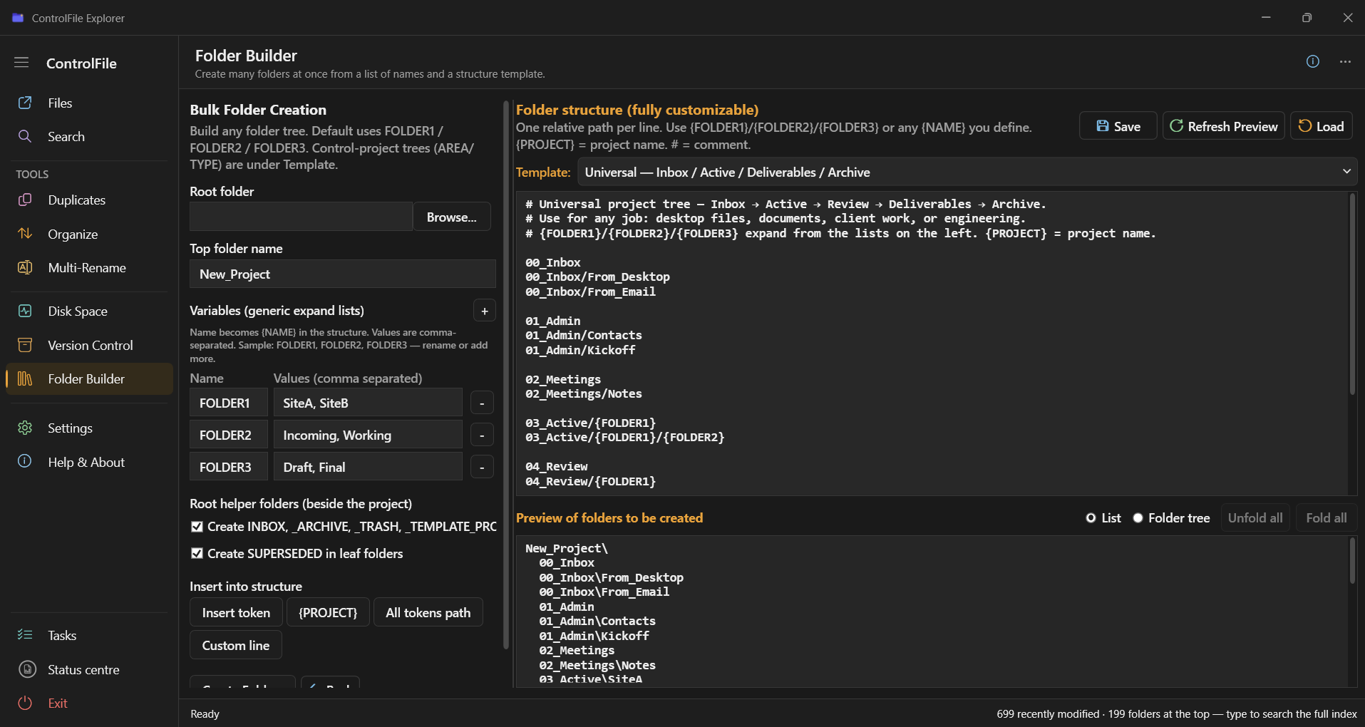 Folder Builder